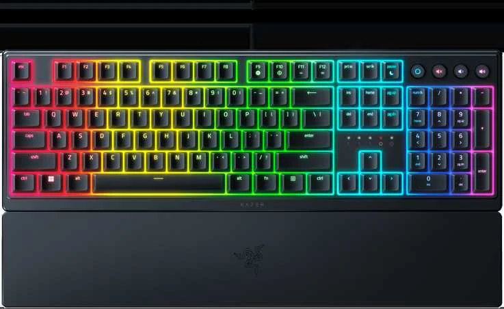 Razer | Ornata V3 | Klaviatūra žaidimams | su laidu | RGB LED pašvietimas | US | Mecha-Membrane | Juodas