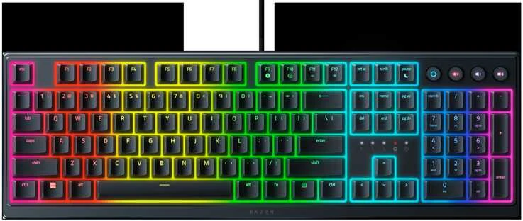 Razer | Ornata V3 | Klaviatūra žaidimams | su laidu | RGB LED pašvietimas | US | Mecha-Membrane | Juodas