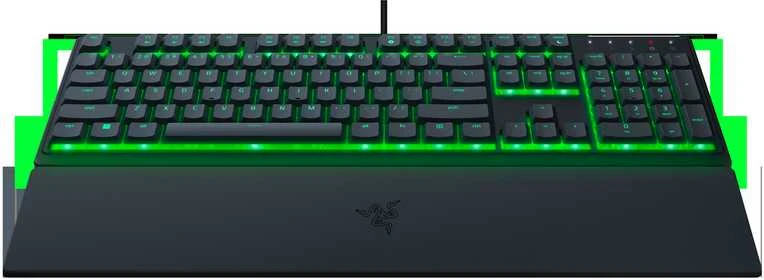 Razer | Klaviatūra žaidimams | Ornata V3 X | Klaviatūra žaidimams | su laidu | RGB LED pašvietimas | US | Silent Membrane | Juodas