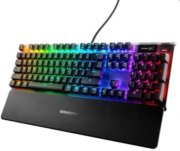 Žaidimų klaviatūra SteelSeries Apex 7, US kalba, Red apšvietimas, Juodos spalvos