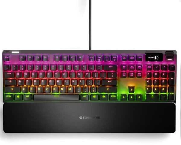 Žaidimų klaviatūra SteelSeries Apex 7, US kalba, Red apšvietimas, Juodos spalvos