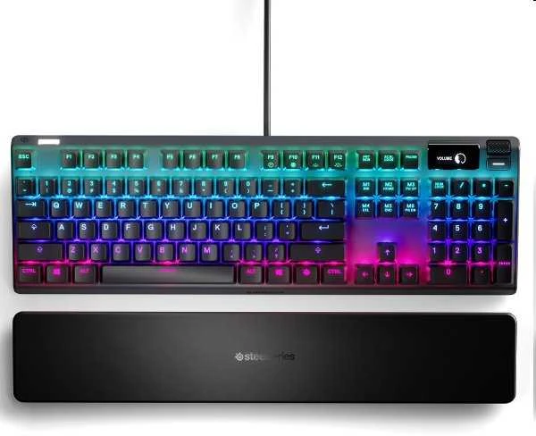 Žaidimų klaviatūra SteelSeries Apex 7, US kalba, Red apšvietimas, Juodos spalvos