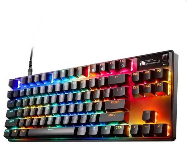 SteelSeries Apex Pro TKL Gen 3 | Klaviatūra žaidimams | su laidu | US | Juodas | USB-C | OmniPoint 3.0 Adjustable HyperMagnetic Switches