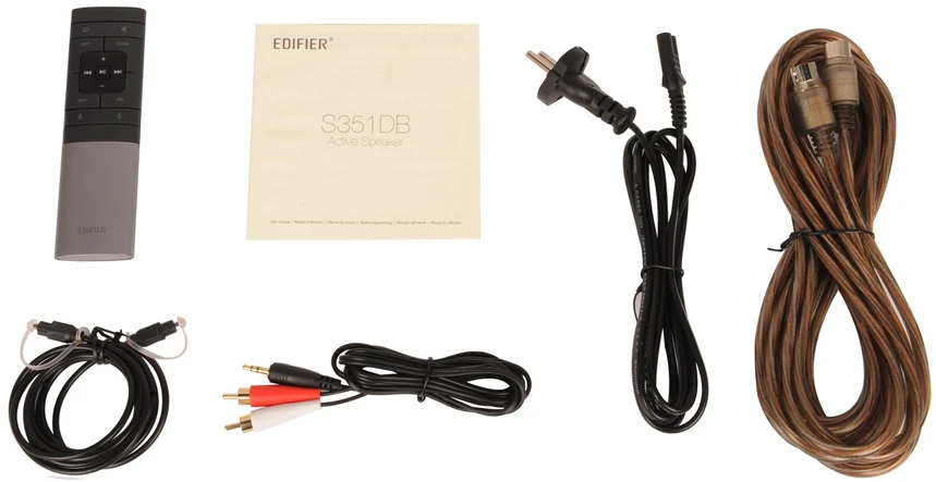 Aktyvi HiFi kolonėlių sistema Edifier S351DB, 2.1, 8" subwooferis, 150W RMS, Bluetooth aptX, optinė / koaksialinė / RCA, nuotolinio valdymo pultas, juoda