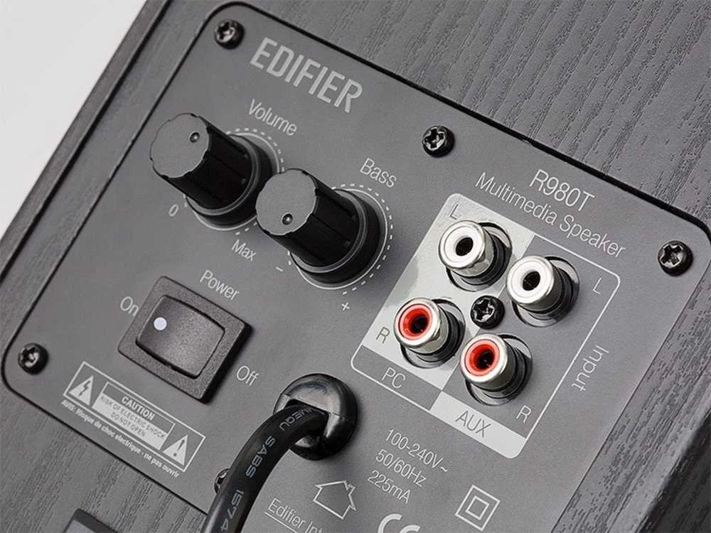 Kompiuterinės kolonėles Edifier R980T, Speaker type 2.0, 3.5mm, 24 W, Juodos spalvos