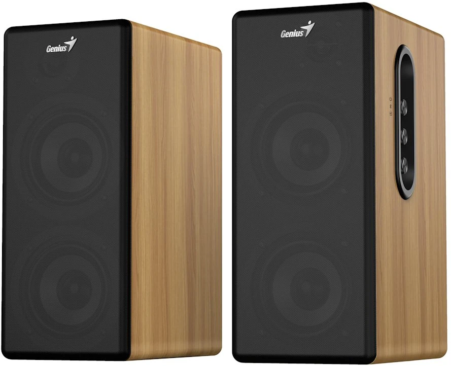Kompiuterio kolonėlės Genius garsiakalbiai SP-HF1220BT, 2.0, 45W, raudonai geltona, „Bluetooth“