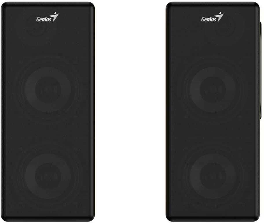 Kompiuterio kolonėlės Genius garsiakalbiai SP-HF1220BT, 2.0, 45W, raudonai geltona, „Bluetooth“