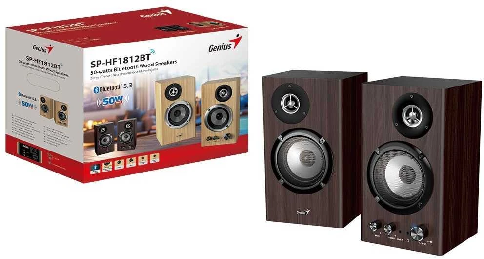 Kompiuterio kolonėlės Genius garsiakalbiai SP-HF1812BT tamsiai rudi 2.0/50W