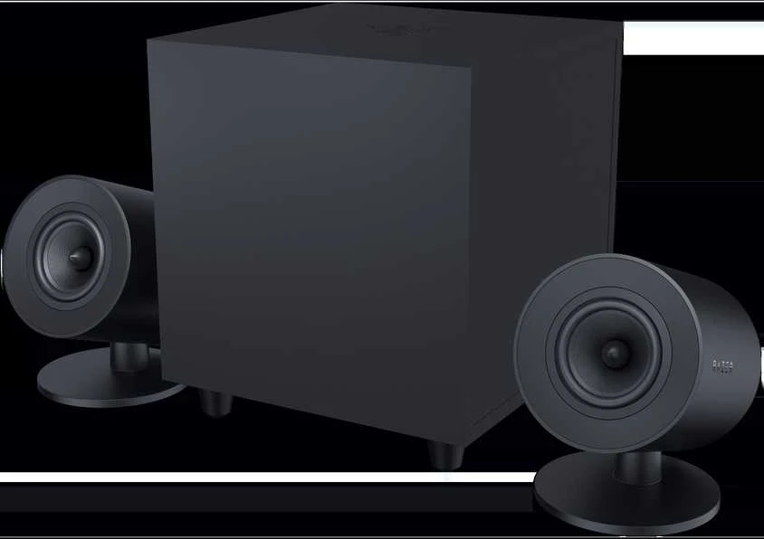 Kompiuterio kolonėlės Razer | Žaidimų garsiakalbiai su laidiniu žemųjų dažnių garsiakalbiu | Nommo V2 - 2.1 | Bluetooth | Juodas