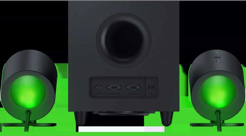 Kompiuterio kolonėlės Razer | Žaidimų garsiakalbiai su laidiniu žemųjų dažnių garsiakalbiu | Nommo V2 - 2.1 | Bluetooth | Juodas