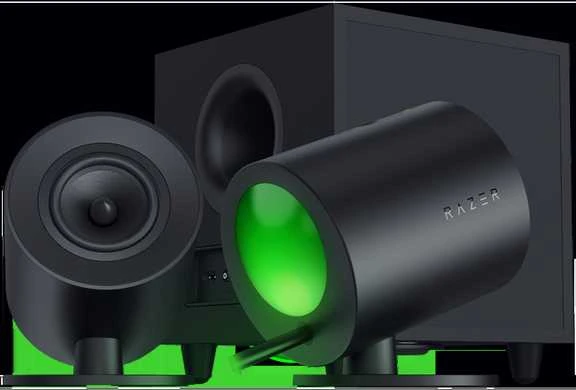 Kompiuterio kolonėlės Razer | Žaidimų garsiakalbiai su laidiniu žemųjų dažnių garsiakalbiu | Nommo V2 - 2.1 | Bluetooth | Juodas