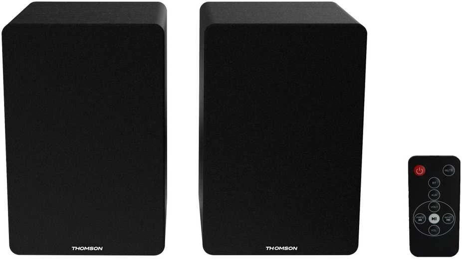 Kompiuterio kolonėlės Knygų Lentynos Garsiakalbiai Thomson Hifi 50W BT 5.0 Rca Juodi