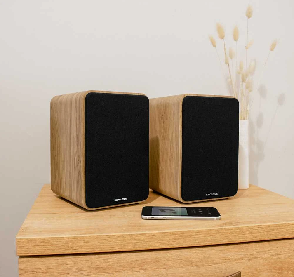 Kompiuterio kolonėlės Garsiakalbis - Thomson Hifi Garsiakalbiai 100W BT 5.0 Kompaktiškas Juodas
