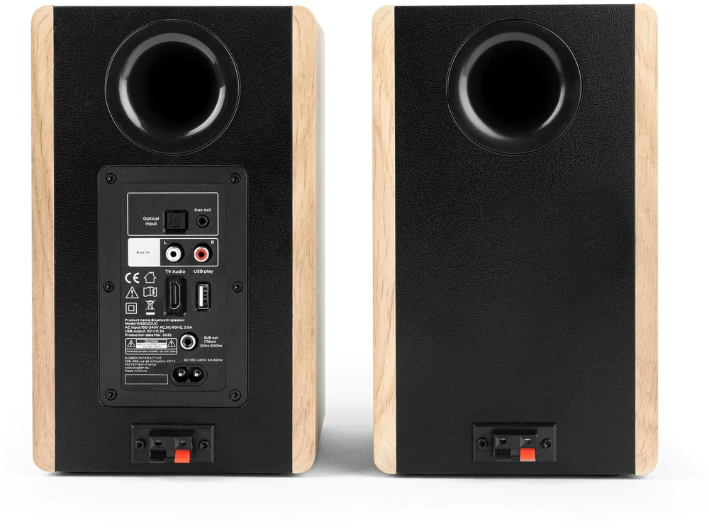 Kompiuterio kolonėlės Thomson WS902DUO aktyvios HiFi kolonėlės su „Bluetooth“, 150 W, USB, RCA, HDMI