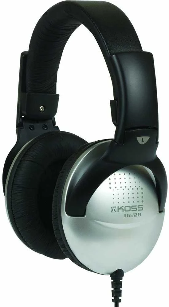 Koss | Ausinės | UR29 | su laidu | Ant ausų uždedamos | Juodas/Sidabrinis | Noise canceling