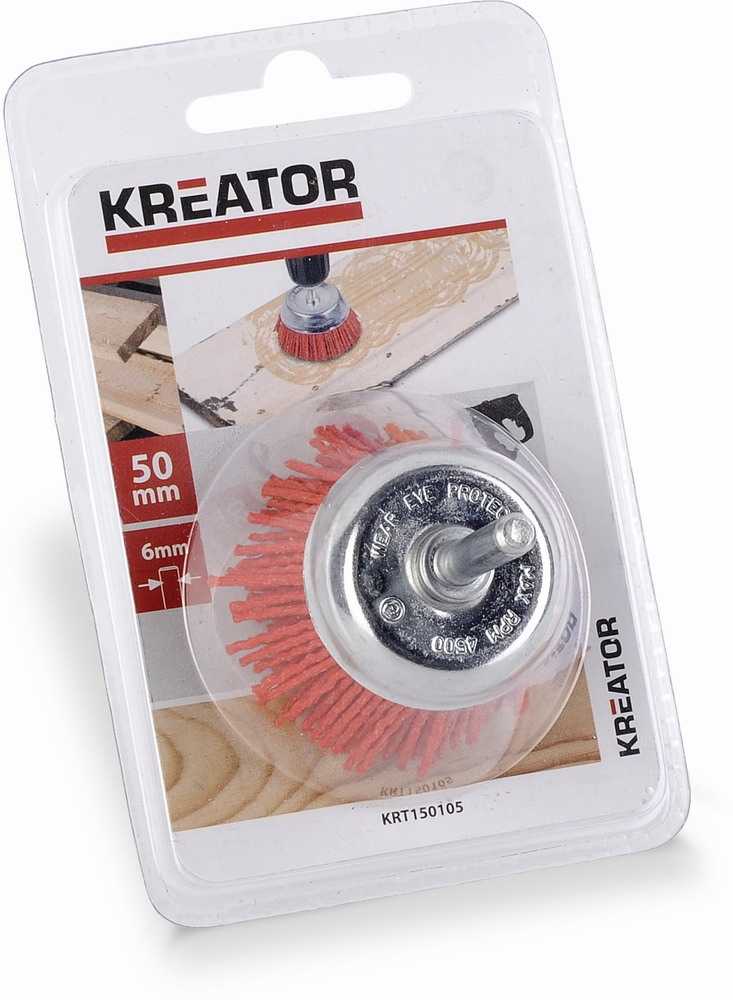 Kūginis šepetys Ø50 mm, nailoniniai šeriai Kreator