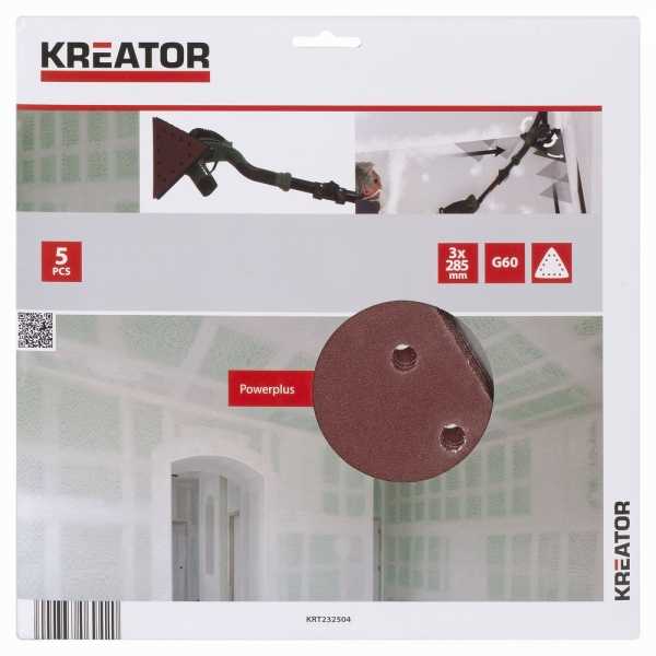 Kreator KRT232504 - 5x Triangular sandpaper 3x285 - G60
