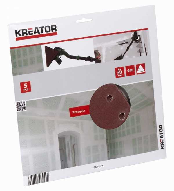 Kreator KRT232504 - 5x Triangular sandpaper 3x285 - G60