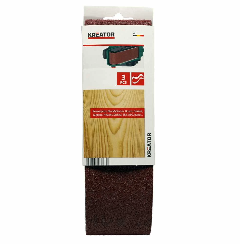 Kreator KRT242004 - 3x Abrasive belt 75 x 533 G60