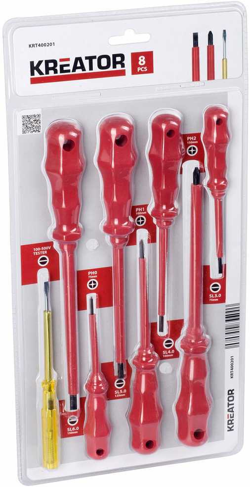 Kreator KRT400201 - Insulated screwdriver set 8pcs