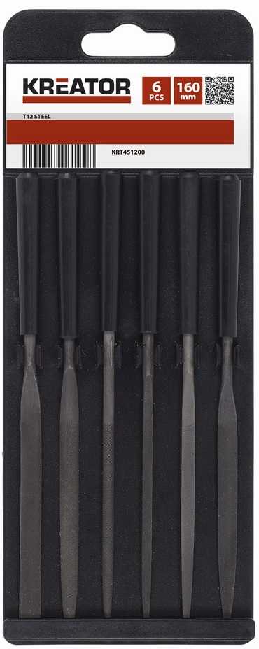 Dildžių rinkinys metalui (6 vnt.) 160mm KRT451200 KREATOR