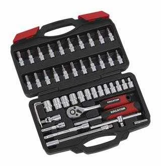Kreator KRT500117 - 46 dalių 1/4" nuogas komplektas dėkle