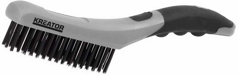 Metalinis šepetys su plastikine rankena 4R plieno KRT561007 KREATOR