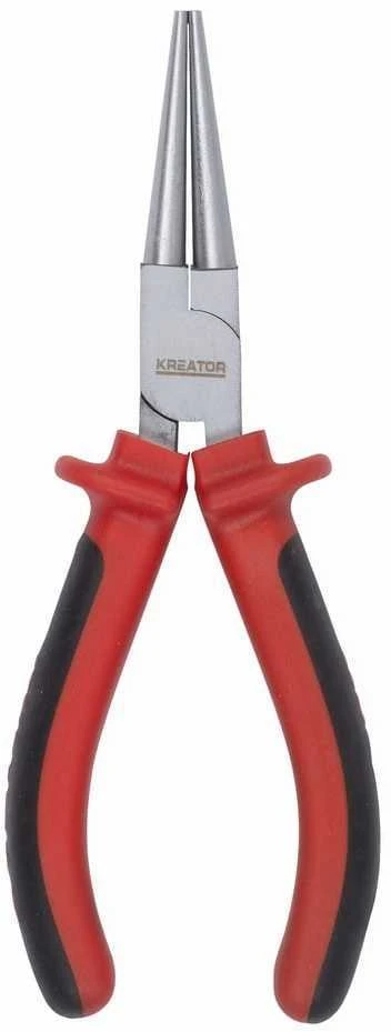 Replės apvaliais galais, guminė rankena 150mm KRT605102 KREATOR