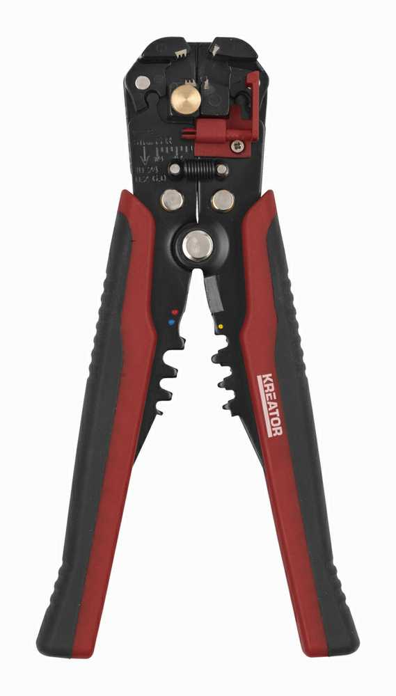 Kreator KRT606006 automatinis laidų nuėmiklis, 6 mm, 10 mm, 7-8 mm, presavimo funkcija, guminė rankena