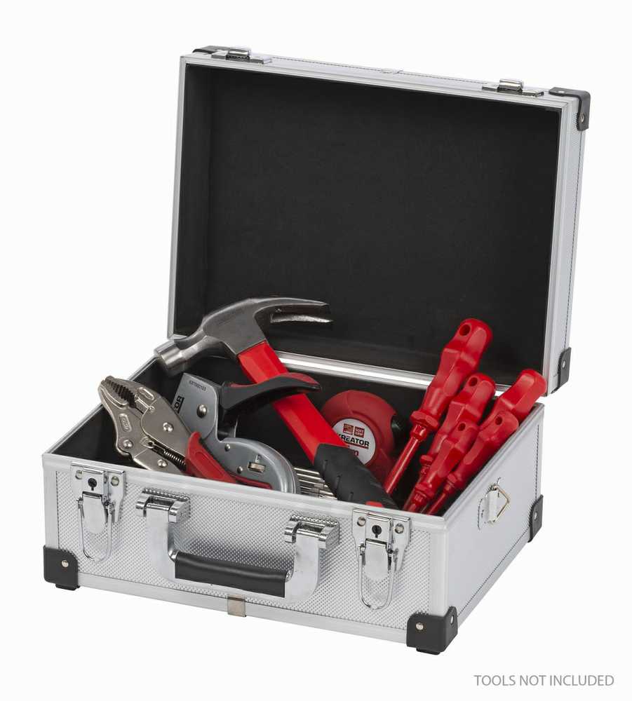 Kreator KRT640106S - Aliuminio case 320x230x160mm sidabrinis