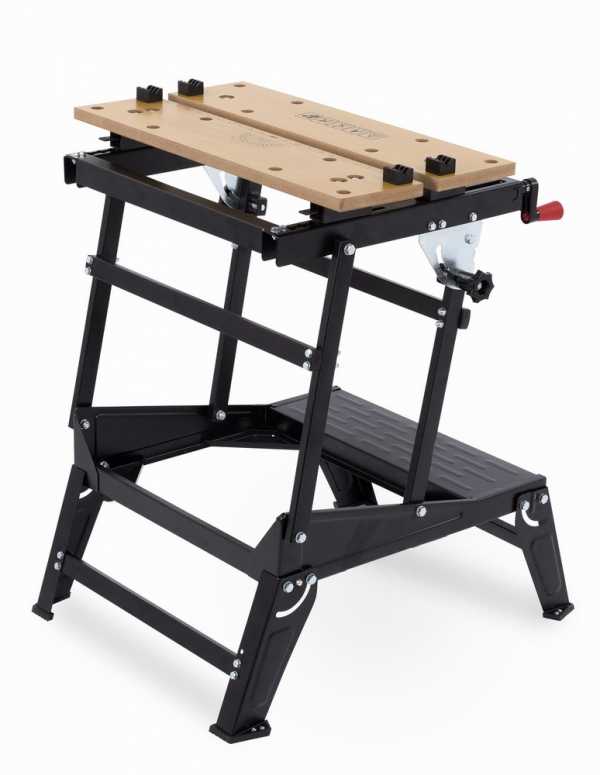 Kreator KRT672002 Sulankstomas darbo stalas, 100 kg, 30-47,5 cm, 77 cm, plieno rėmas, 4 judantys kaiščiai