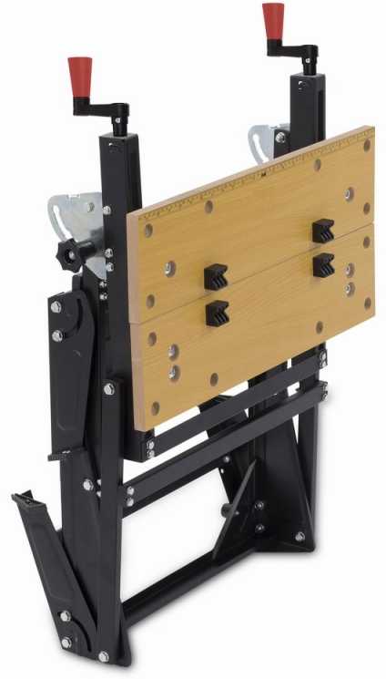 Kreator KRT672002 Sulankstomas darbo stalas, 100 kg, 30-47,5 cm, 77 cm, plieno rėmas, 4 judantys kaiščiai