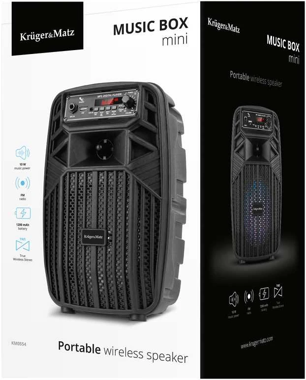 Kruger & Matz Music Box Mini bluetooth nešiojamas belaidis garsiakalbis