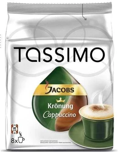 Kavos kapsulės Tassimo Cappuccino Classico (suderinamos su Bosch Tassimo kapsuliniais kavos aparatais), 8+8 vnt.