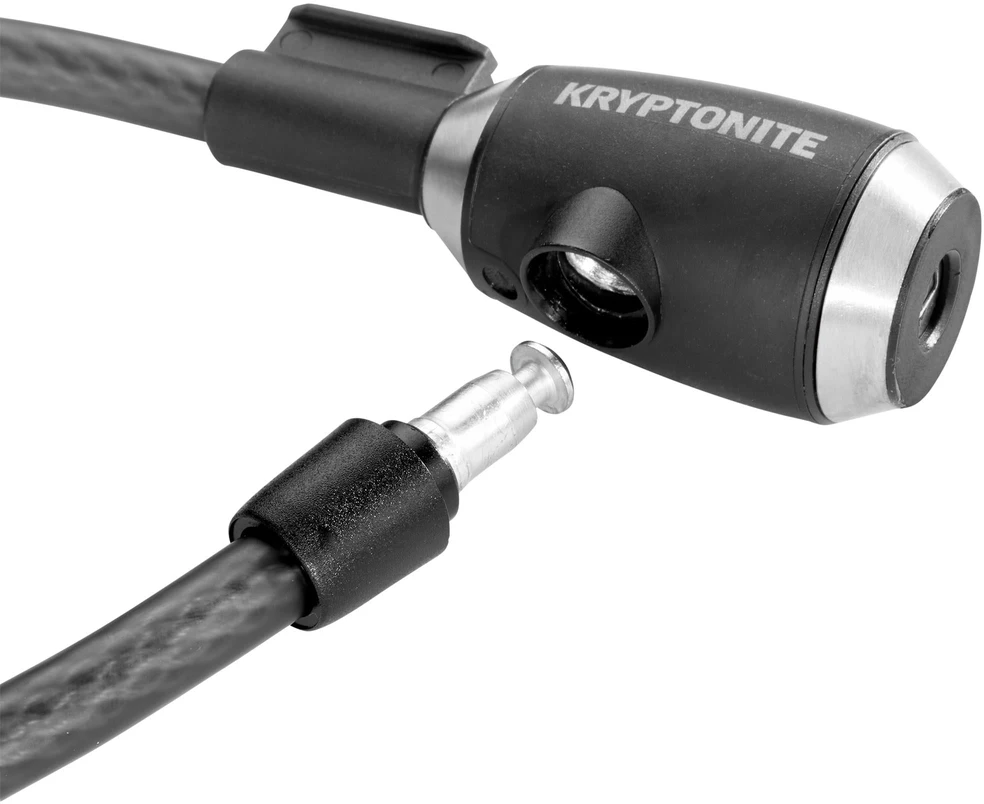 Kryptonite dviračio užraktas / trosas Kryptonite Kryptoflex 1218 Raktų kabelis 12mm / 180cm su laikikliu