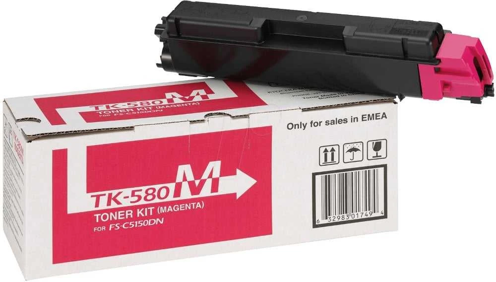 Dažomieji milteliai KYOCERA TK-580M, Raudona