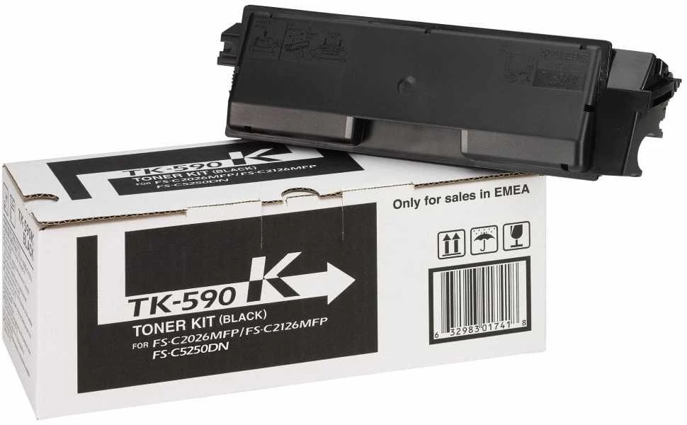 Kyocera TK-590 (1T02KV0NL0), juoda kasetė lazeriniams spausdintuvams, 7000 psl.
