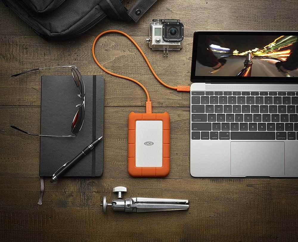 LaCie Išorinis kietasis diskas HDD Rugged USB-C (2.5'/1TB/USB 3.1 TYPE C).