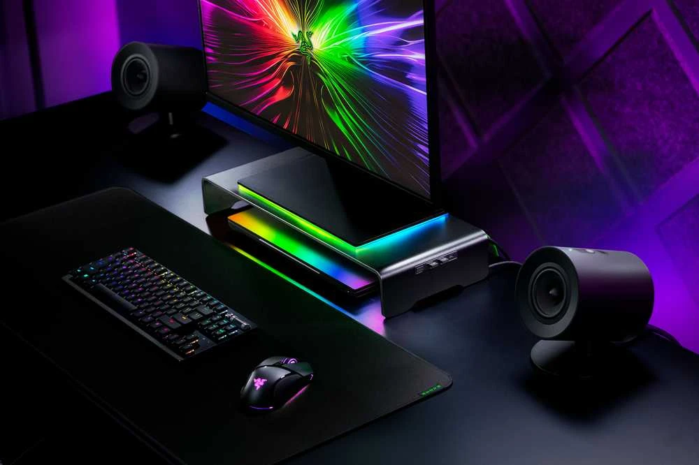 Laikiklis Razer | Desk Mount | Monitorius Stand Chroma | Ergonomic Height | Juodas