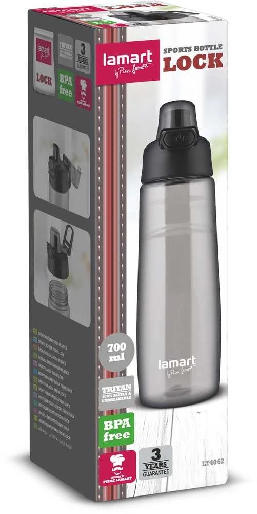 Gertuvė Lamart Butelis su snapeliu, juodas, 700 ml