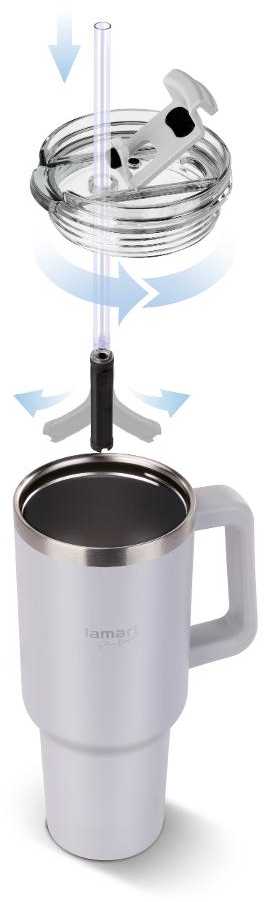 LT4086 KUBEK TER. CREAM 1,2L HUGE LAMART