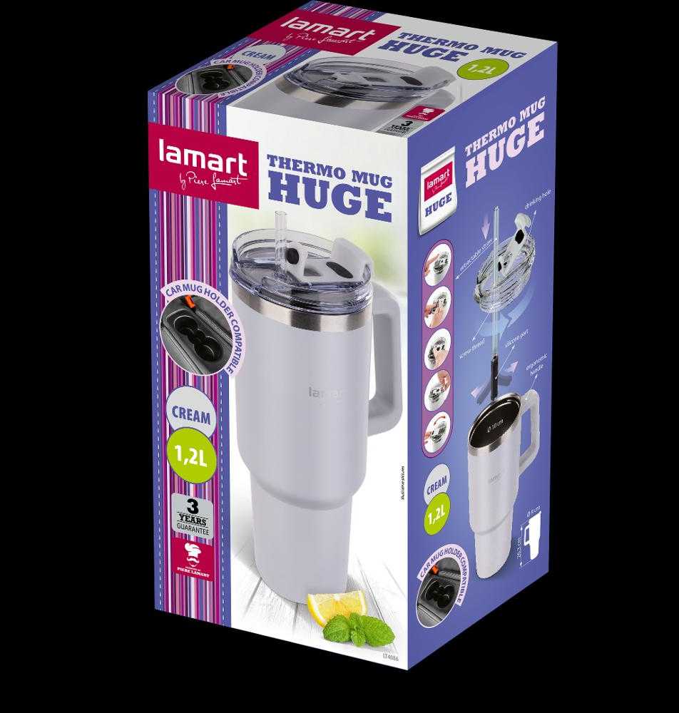 LT4086 KUBEK TER. CREAM 1,2L HUGE LAMART