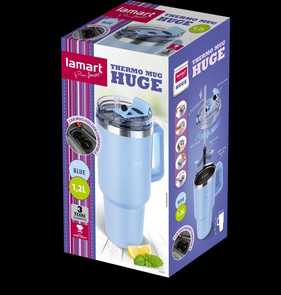 Mėlyna LT4087 KUBEK TERM. Mėlynas 1,2L HUGE LAMART