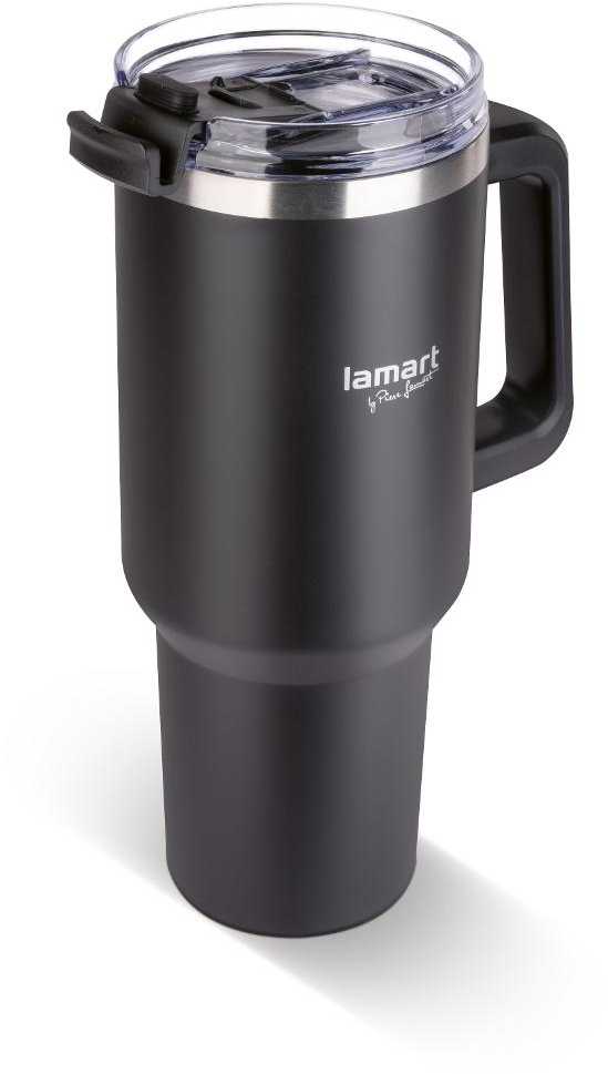 LT4088 KUBEK TER. Juodas 1,2L HUGE LAMART