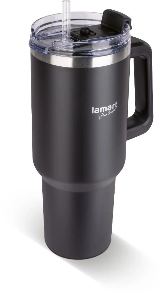 LT4088 KUBEK TER. Juodas 1,2L HUGE LAMART