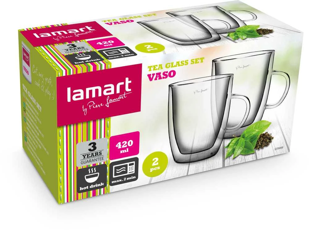Lamart puodeliai su dvigubomis sienelėmis 2vnt 420ml,LT9008