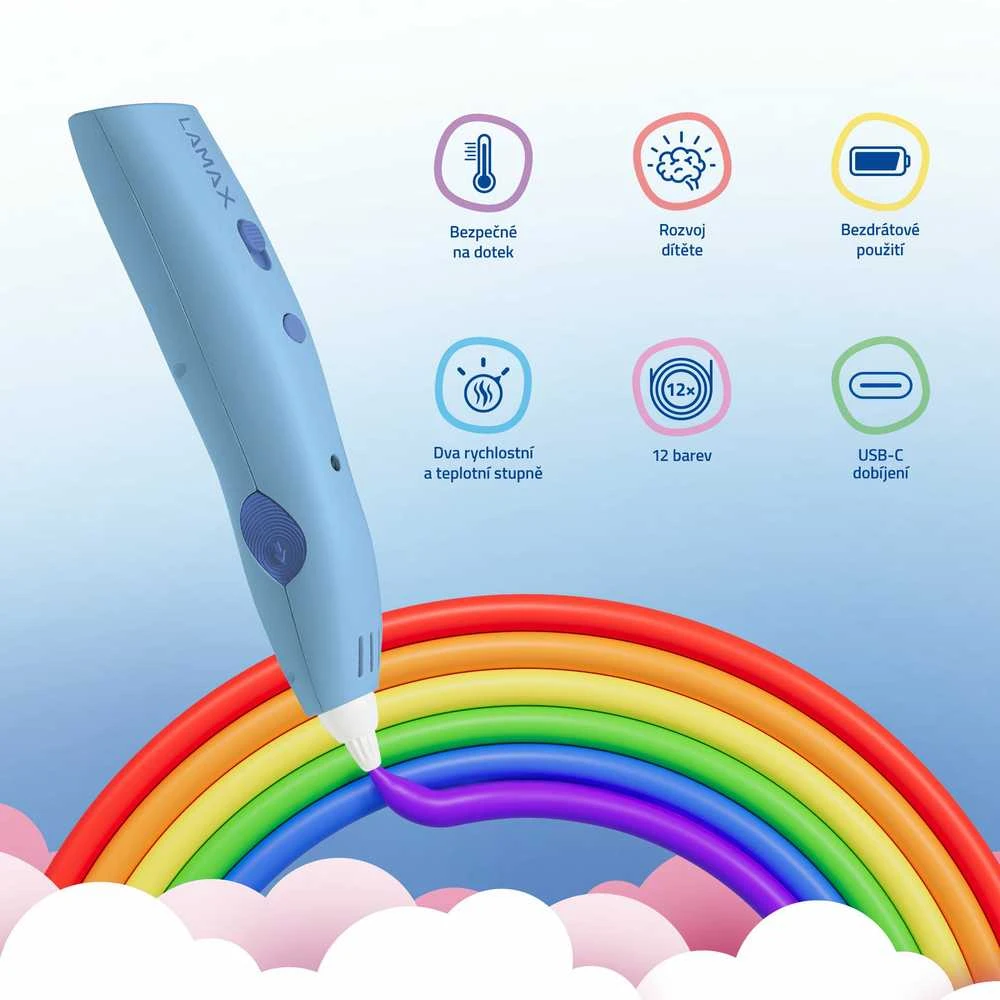LAMAX ArtKid1 3D 3D Pen, mėlynas