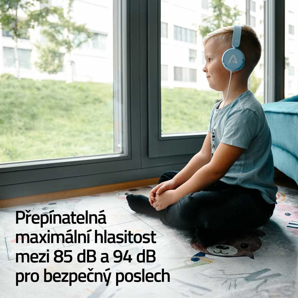 Ausinės LAMAX SoundKid1 - su lankeliu ant galvos - růžová