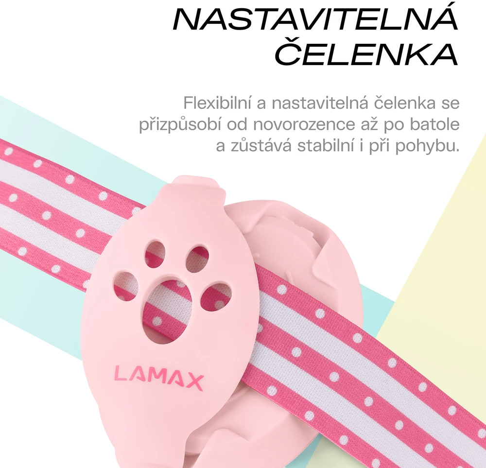 LAMAX BabyMuffs1 Rožinė - protihluková dětská sluchátka
