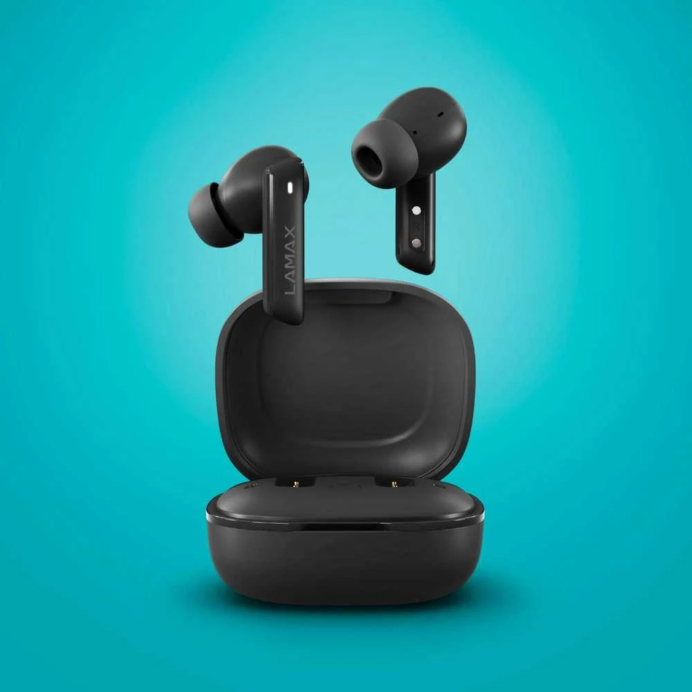 Ausinės Lamax Clips1 ANC Laisvų rankų įranga Bevielis Įkišamos į ausį Skambučiai / muzika C tipo USB Bluetooth Juoda